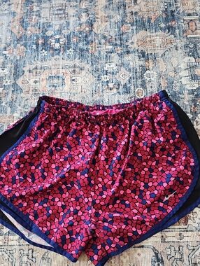 Nike Pink/Blue /Black Graphic Print Dri-FIT Shorts w/ Side Accent Of Black/Blue